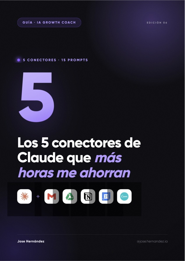 Portada de la guía Los 5 conectores de Claude que más horas me ahorran