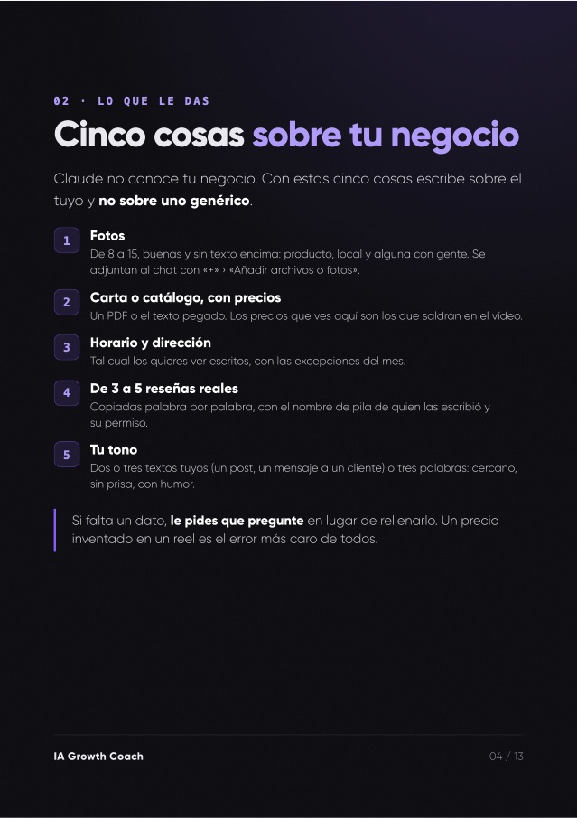 Página 4 de la guía